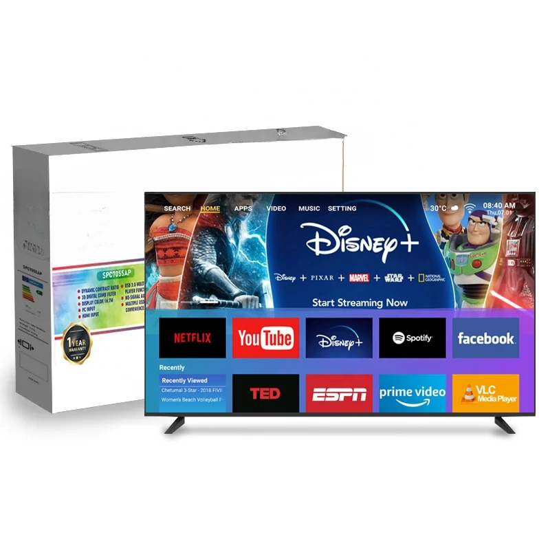 100 Zoll 4K OLED Fabrik OEM ODM SKD Großhandel Fernseher 8k UHD Smart Led TV superschlanker Android-TV mit großem Bildschirm aus gehärtetem Glas