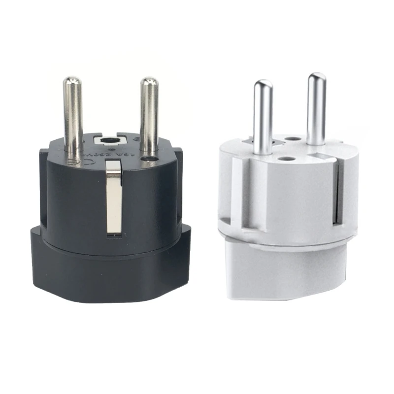 Europäischer Frankreich-Reiseadapter, Schweizer auf europäischer Stecker-Adapter, 250-V-Stecker, Steckdose, Stromkonverter für Image
