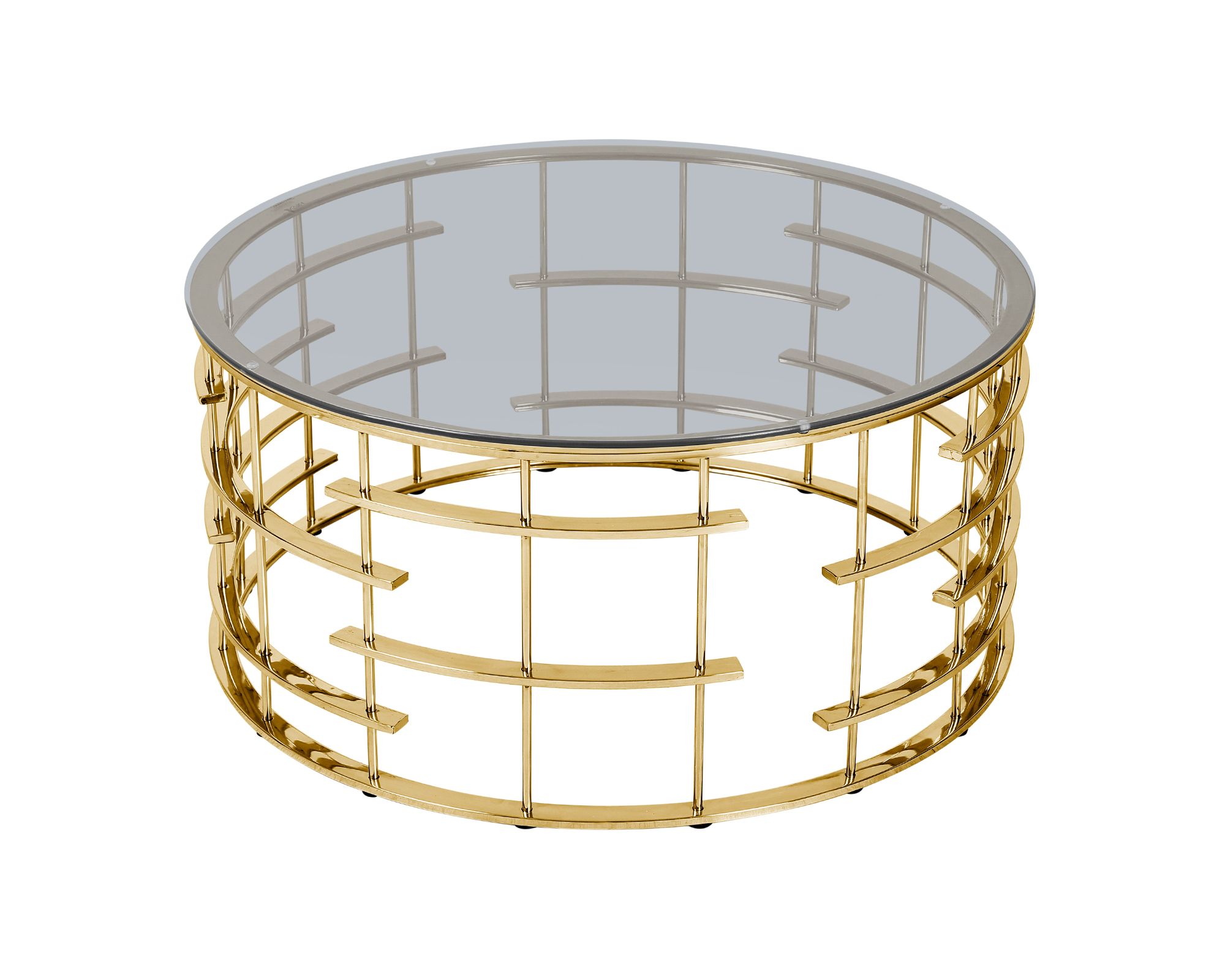 SalesFever »Astra« Couchtisch gold klares Glas