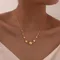 Colliers de la présidence en acier inoxydable pour femmes, bijoux en or perlé, cadeau de la fête de Léon, cadeau de la petite amie, document spinal, mode, JO18 K