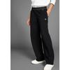 Jerseyhose KANGAROOS, Damen, Gr. 40 (M), N-Gr, schwarz-weiß (schwarz, weiß), Sweatware, Obermaterial: 95% Baumwolle, 5% Elasthan, unifarben mit Farbeinsatz, unifarben, bedruckt, casual, lässig geschnitten lang, Hosen, Wide-Leg mit Logobund