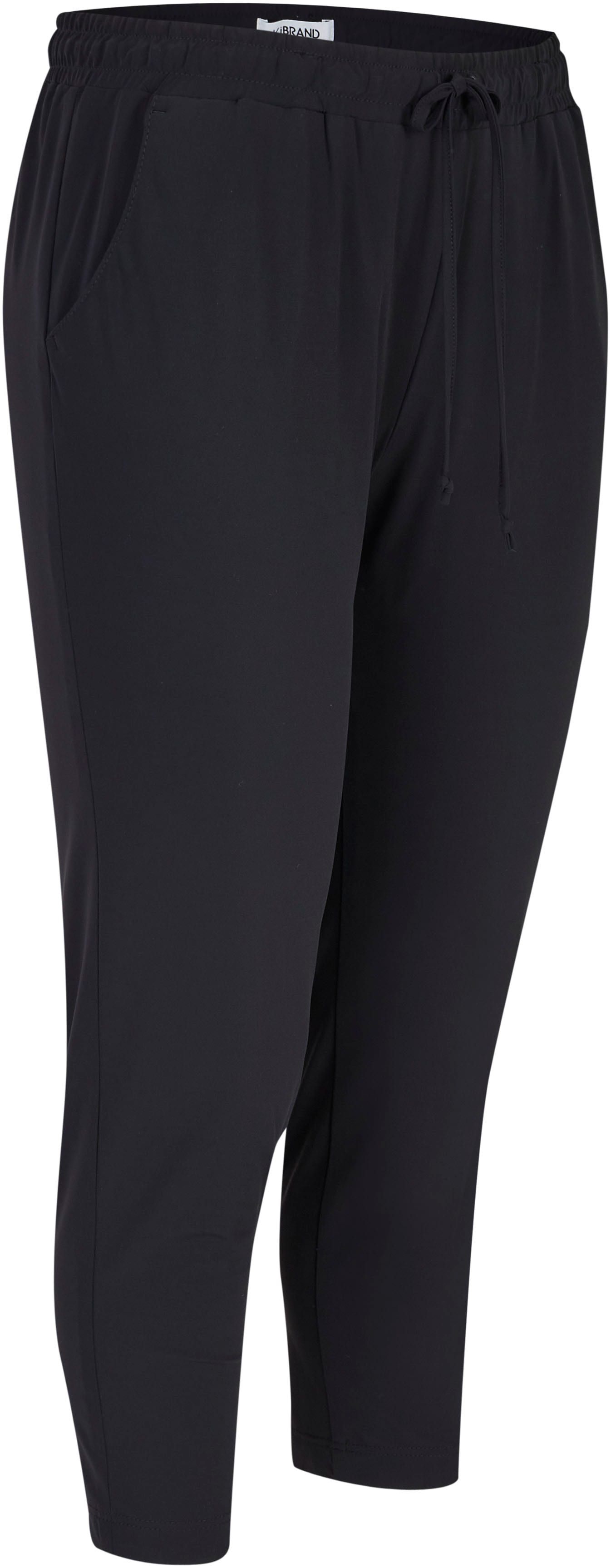 7/8-Hose KJBRAND "Susie XS", Damen, Gr. 52K26, K-Gr, schwarz, Web, Obermaterial: 75% Polyamid, 25% Elasthan, unifarben, schmal 7/8-Länge, Hosen 7/8-Hose, in großen Größen, mit Bindeband