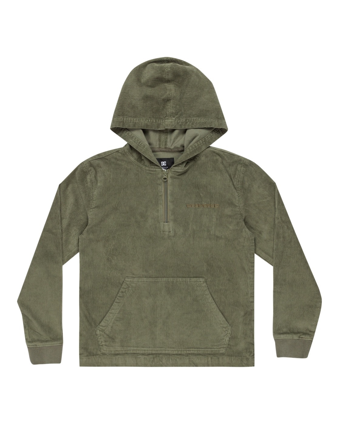 Hoodie DC SHOES "Belview", Jungen, Gr. 14(155-164cm), grün (deep lichen grün), 98% Baumwolle, 2% Elasthan, Sweatshirts Hoodie