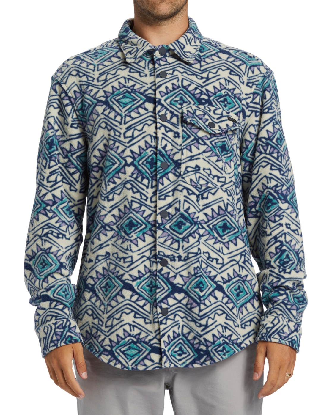 Arbeitsjacke BILLABONG "Furnace Flannel", Herren, Gr. S, blau (slate blau), [Hauptstoff] 100% Polyester, Jacken Image
