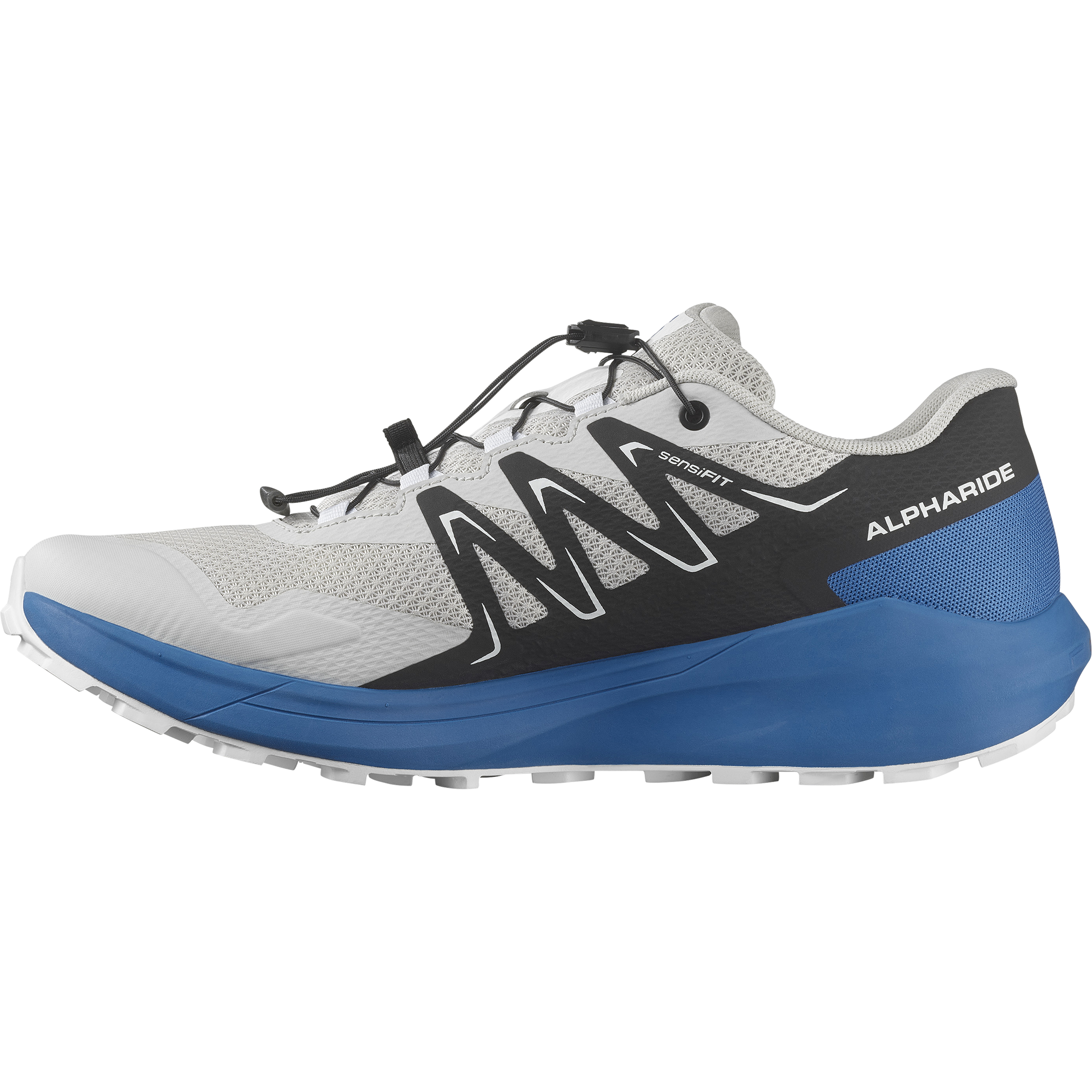 Trailrunningschuh SALOMON "ALPHARIDE", Herren, Gr. 42,5, lunar rock, schwarz, french blau, Synthetik, Textil, Schuhe, wasserdicht