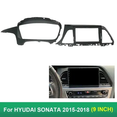 9 inch double din car interior dashboard dvd stereo radio frame fascia panel for Hyundai sonata 7 LF