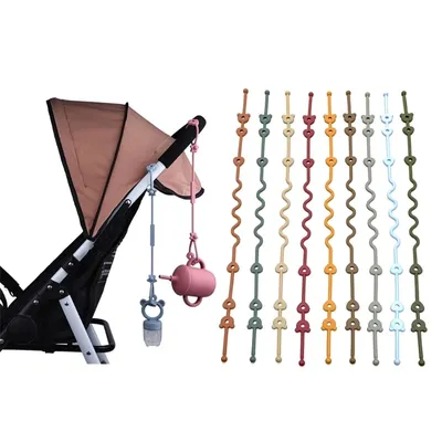 Baby Pacifier Chain with Safety Straps Silicone Holder Stroller & Highchair Accessory Drinking Cup