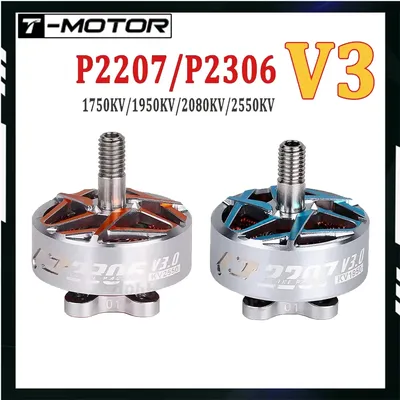 T-MOTOR P2207 P2306 V3 Pacer 6S KV1750 KV1950 KV2080 4S KV2550 Brushless Motor for RC FPV Freestyle