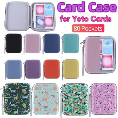 Card Case with Zipper for Yoto Card 80 Pockets Soft Portable Folder Card Binder Holder for Yoto