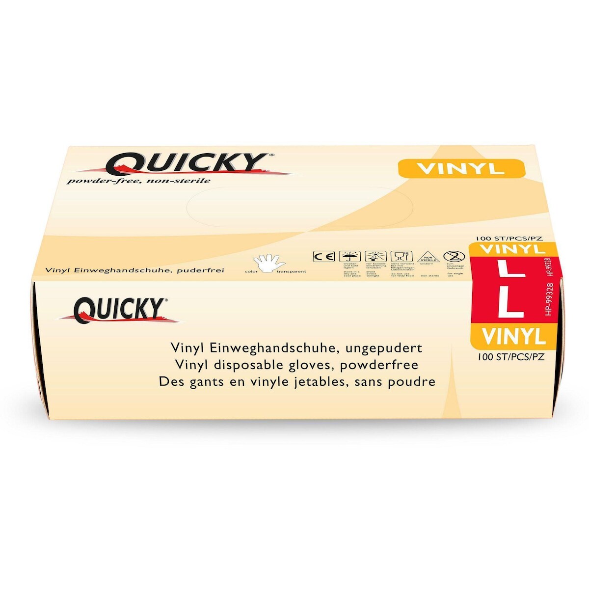 Plock GmbH Quicky Vinylhandschuhe - transparent - puderfrei - Gr. S - 1000 Einmalhandschuhe Image
