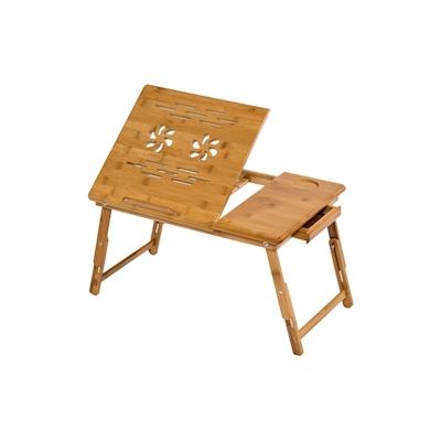 tectake Laptoptisch aus Holz, höhenverstellbar, 55x35x26cm - braun - 401653 Image
