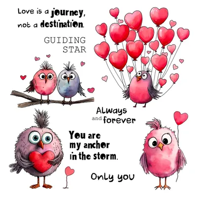 Mangocraft Little Birds & Heart Balloons Cutting Dies Clear Stamp DIY Scrapbooking Metal Dies Silicone Stamp For Cards Albums