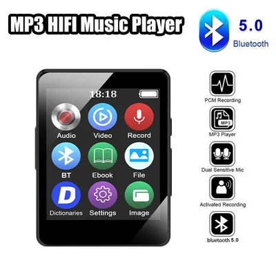 Portable MP3 Player Bluetooth Student Version Mini Music Player Stereo Speaker Video Playback With