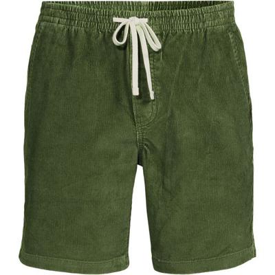 Deck Shorts, Men, size: 40-42, regular, Green, Cotton/Spandex/Linen, by Lands' End