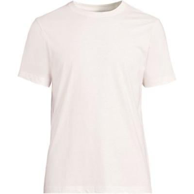 Supima Crew Neck T-Shirt, Men, size: 50-52, regular, Ivory, Cotton, by Lands' End