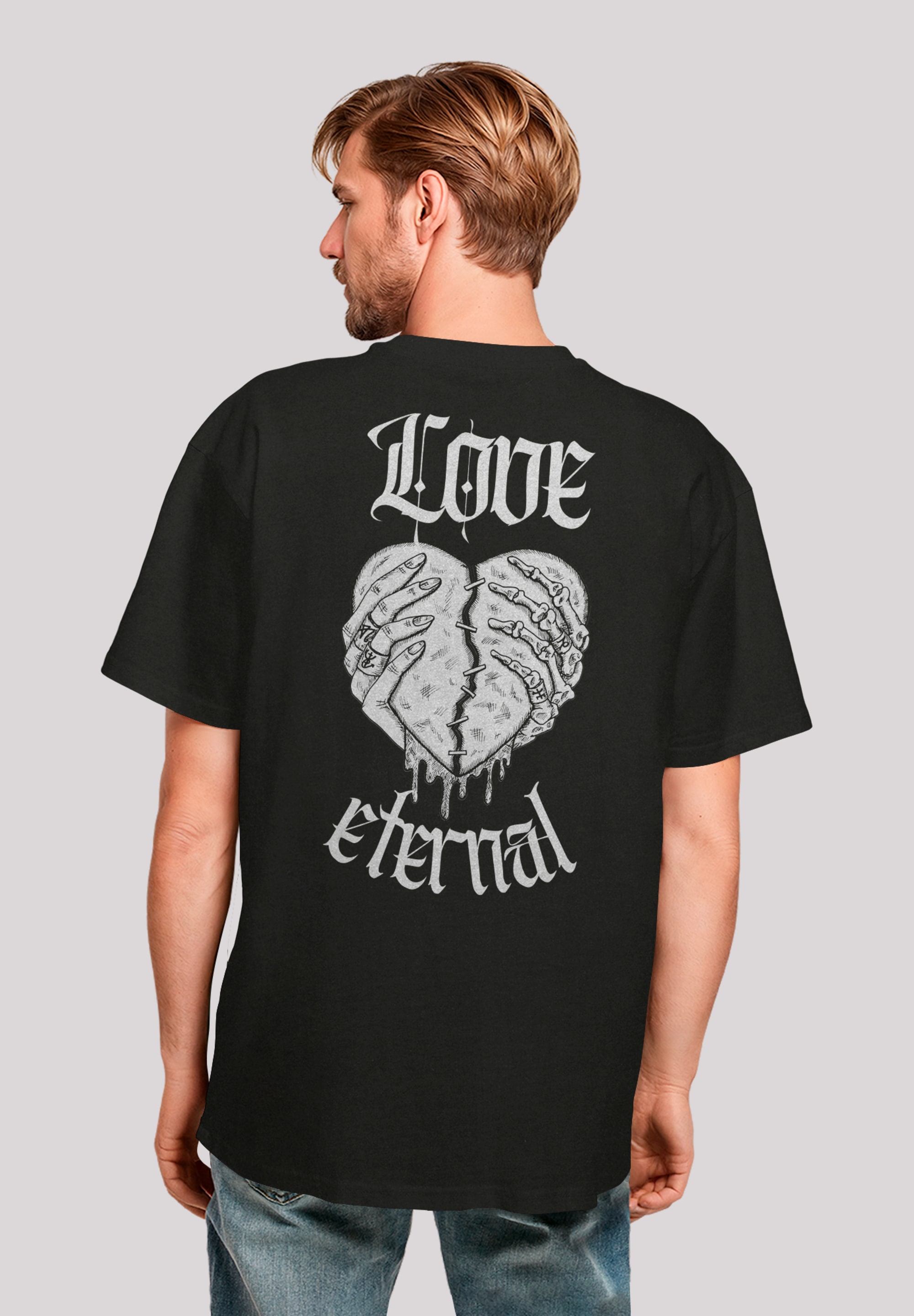 T-Shirt F4NT4STIC "Valentines Streetwear", Damen, Gr. 5XL, schwarz, Obermaterial: 100% Baumwolle, oversize, Rundhals, ohne Bündchen, Shirts T-Shirt, Premium Y2K Streetwear