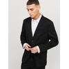 Sakko JACK & JONES "JPRJAXON Jersey Blazer mit Stretch für stylischen Look", Herren, Gr. 54, schwarz, Web, Obermaterial: 79% Polyester, 18% Viskose, 3% Elasthan, unifarben, modisch, slim fit, Langarm, Sakkos, meliert, modisch, slim fit, Materialmix