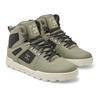 Winterboots DC SHOES "Pure Hi", Gr. 11,5(45), grün, schwarz, weiß, Obermaterial: Leder (Kuh) / Futter: Textil / Außensohle: Gummi, Schuhe
