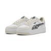 Sneaker PUMA "Carina Street Snake Chic Sneakers Damen", Gr. 38.5, schwarz-weiß (weiß schwarz alpine snow), Obermaterial: Synthetik, Kuhleder, Textil; Futter: Textil; Innensohle: Textil; Laufsohle: Gummi, Schuhe