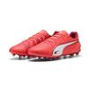 Fußballschuh PUMA "KING MATCH FG/AG Fußballschuhe Erwachsene", Gr. 43, glowing rot weiß fire, Obermaterial: Synthetik, Textil; Futter: Textil; Innensohle: Textil; Laufsohle: Synthetik, Schuhe