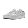 Sneaker PUMA "Court Classic Sneakers aus Wildleder Erwachsene", Gr. 37, weiß glacial gray gold, Obermaterial: Synthetik, Kuhleder; Futter: Textil, Synthetik; Innensohle: Textil; Laufsohle: Gummi, Schuhe