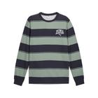 Sweatshirt PUMA "PUMA Class Gestreifter Crewneck Herren", Herren, Gr. XL, grün (grün moon), Obermaterial: 32% Polyester, 68% Baumwolle; Rippe: 97% Baumwolle, 3% Elasthan; Besatz: 100% Baumwolle, normal, Rundhals, Langarm, Sweatshirts