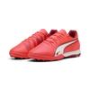 Fußballschuh PUMA "KING MATCH TT Fußballschuhe Erwachsene", Gr. 48, glowing rot weiß fire, Obermaterial: Textil, Synthetik; Futter: Textil; Innensohle: Textil; Laufsohle: Gummi, Schuhe