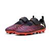 Fußballschuh PUMA "FUTURE 8 PLAY V FG/AG RB Fußballschuhe Kinder", Kinder, Gr. 34.5, schwarz, weiß glowing rot, Obermaterial: Textil, Synthetik; Futter: Textil; Innensohle: Textil; Laufsohle: Gummi, Schuhe