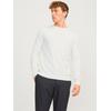 Rundhalspullover JACK & JONES "JJEBASIC KNIT CREW NECK NOOS", Herren, Gr. XXL, rot (cloud dancer), Strick, Obermaterial: 100% Baumwolle, unifarben, modisch, regular fit, Rundhals, Langarm Rippbündchen, Pullover