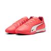 Fußballschuh PUMA "KING MATCH Futsalschuhe Erwachsene", Gr. 41, glowing rot weiß fire, Obermaterial: Textil, Synthetik; Futter: Textil; Innensohle: Textil; Laufsohle: Gummi, Schuhe