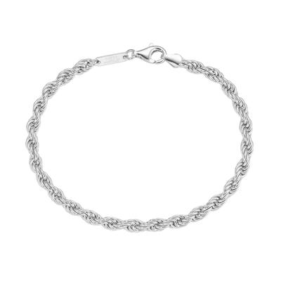 Armband "Kordelkette massiv, Silber 925" Gr. 23, silber, GIORGIO MARTELLO MILANO, Armbänder, Herren, 23cm, Silber 925 (S