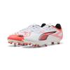 Fußballschuh PUMA "ULTRA 5 PLAY FG/AG Fußballschuhe Erwachsene", Gr. 45, weiß schwarz glowing rot, Obermaterial: Synthetik, Textil; Futter: Textil; Innensohle: Textil; Laufsohle: Synthetik, Schuhe