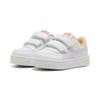 Sneaker PUMA "Carina Street Lacey Sneakers Mädchen", Kinder, Gr. 26, weiß lila frost almost apricot lila orange, Obermaterial: Textil, Synthetik; Futter: Textil; Innensohle: Textil; Laufsohle: Gummi, Schuhe