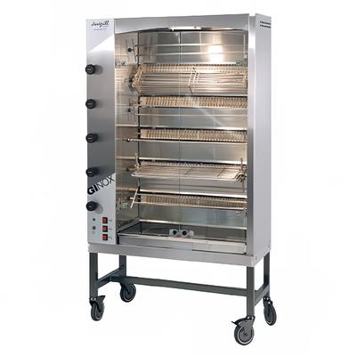Doregrill MAG40/6SGAS LP MAG S Series Gas 6 Spit Rotisserie w/ 24 Bird Capacity, Liquid Propane, Silver, Gas Type: LP, 208 V