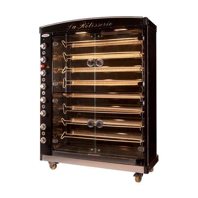 Doregrill MAG Series 8 Spit Commercial Rotisserie - 56 Bird Capacity, Natural Gas, Black, MAG58/8GAS NG