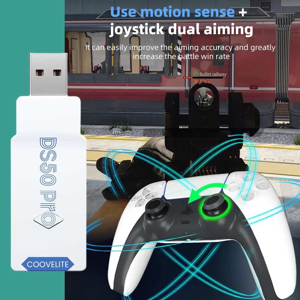 DS50 Gamepad Konverter Empfänger für Sony PS5 PS4 PS3 Xbox Nintendo Pro Bluetooth-kompatibel Gaming Controller Wireless Adapter