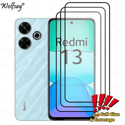 Volle Abdeckung Ganze Kleber Screen Protector Für Xiaomi Redmi 13 Gehärtetem Glas Für Redmi 13 13C 12 12C 10C Glas Für Redmi 13 Glas