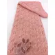 2024 pizzo netto africano ricamato pesca, tessuto di Tulle nigeriano Chiffon, alta qualità, paillettes francesi, cucito, 5 yarde/pz, 2024