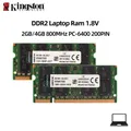 Kinston Ram per laptop DDR2 2 GB 4 GB 800 MHz SODIMM PC2-6400 200 pin per modello di memoria per notebook