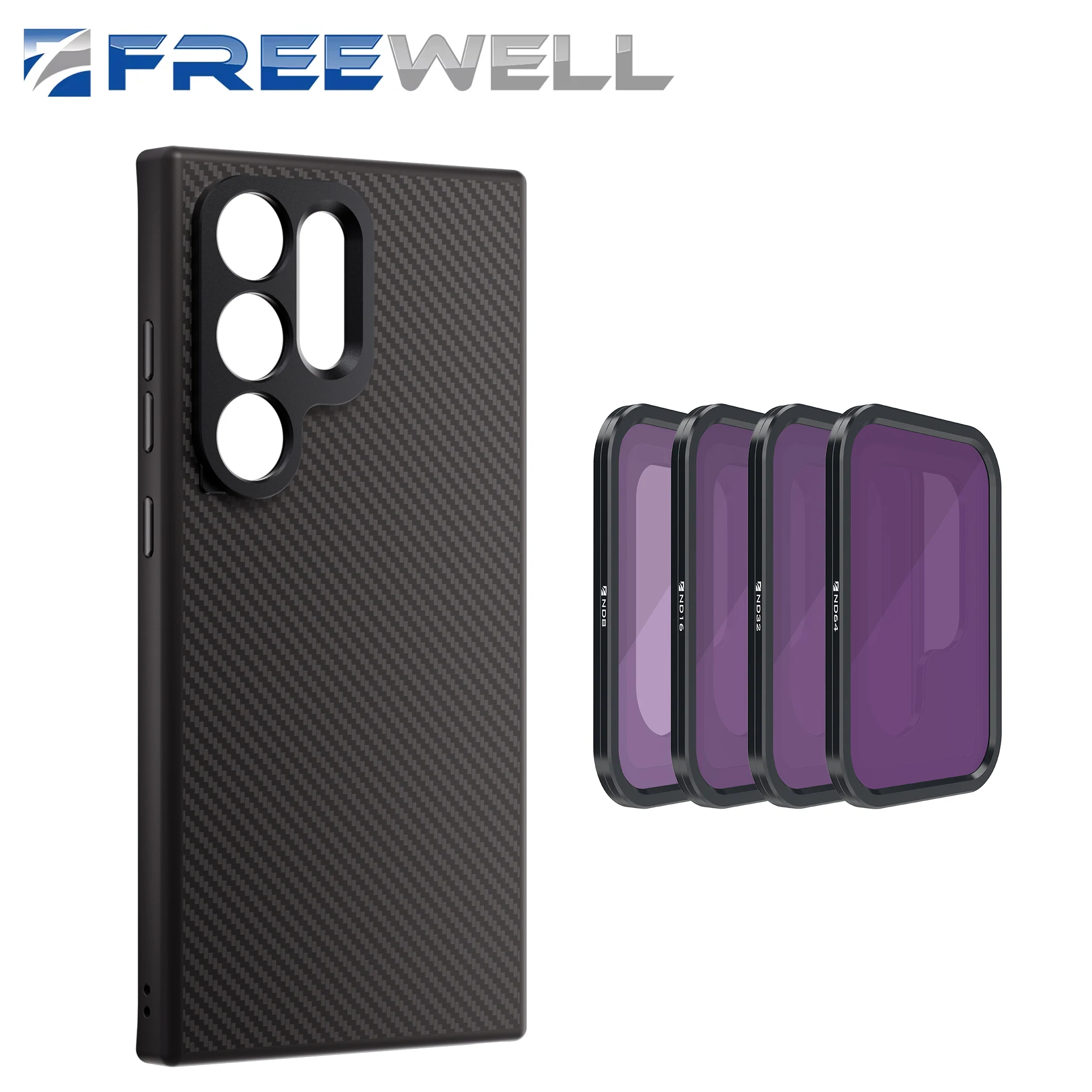 Freewell Samsung Ultra Basic Kit 17 mm Halterung Handyhülle & 4er-Pack ND-Filter für S23/S24/S25 Ultra Kameras Objektiv Fotografie Zubehör Image