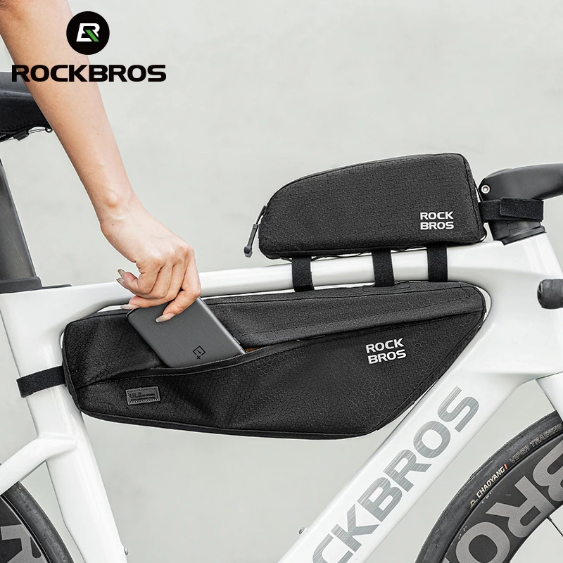 ROCKBROS Fahrradtasche Oberrohr Vorderrahmentasche Große Kapazität Wasserdicht MTB Road Triangle Pannier Schmutzabweisende Fahrradtaschen Image