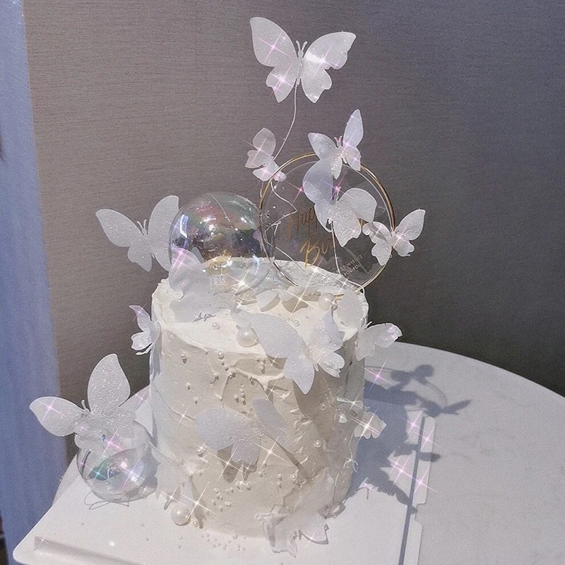 Décoration de gâteau papillon joyeux anniversaire, décoration de gâteau, décoration de fête, décoration de mariage, décoration d