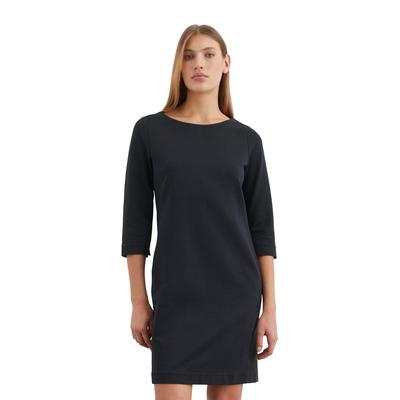 Jerseykleid MARC O'POLO "aus Interlock-Qualität", Damen, Gr. 32, Normalgrößen, blau (deep night blau), Obermaterial: 94% Baumwolle, 6% Elasthan; Futter: 100% Nicht verfügbar, unifarben, casual, regular fit kurz, U-Boot-Ausschnitt, 3/4-Ärmel normaler... Image