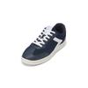 Sneaker MARC O'POLO "aus hochwertigem Rindleder", Herren, Gr. 45, blau (navy, weiß), Obermaterial: 100% Leder, unifarben, casual, Schuhe
