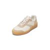 Sneaker MARC O'POLO "aus edlem Rindleder", Damen, Gr. 36, weiß cotton, light dusty sand, Obermaterial: 100% Leder (Rind), unifarben, casual, Schuhe Retrosneaker