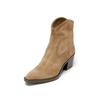 Stiefel MARC O'POLO "aus softem Veloursleder", Damen, Gr. 41, braun (mid braun), Obermaterial: 100% Leder (Rind), unifarben, Schuhe