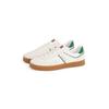 Sneaker TOMMY JEANS "THE GREENWICH LEATHER", Herren, Gr. 41, grün (ivory, grün), Veloursleder, sportlich, Schuhe, Freizeitschuh, Halbschuh, Schnürschuh mit kontrastfarbenen Details