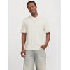 Kurzarmpullover JACK & JONES "JJEEMIL KNIT RELAXED POLO SS SN", Herren, Gr. S, rot (cloud dancer), Strick, Obermaterial: 60% Baumwolle, 20% Nylon, 20% Viskose, unifarben, modisch, regular fit taillenbedeckt, ohne Ausschnitt, Kurzarm gerader...