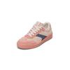 Sneaker MARC O'POLO "aus hochwertigem Velours-Rindleder", Damen, Gr. 42, chalky peach, smooth sky, Obermaterial: 100% Leder (Rind), unifarben, casual, Schuhe Retrosneaker