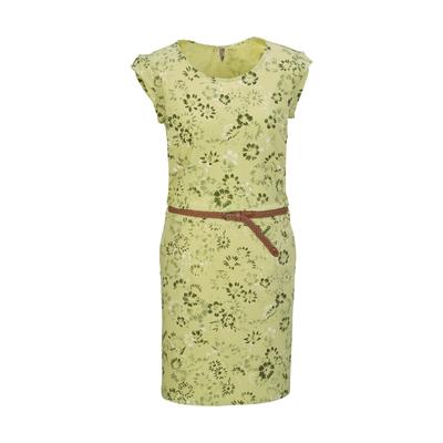 Sommerkleid "GS 43 WMN DRSS", Damen, Gr. 44, Normalgrößen, grün (hellgrün), Oberstoff: 93% Baumwolle, 7% Viskose, G.I.G.A. DX BY KILLTEC, sportlich, Kleider, Kleid mit floralem Print, Bindegürtel, 100% Baumwolle Image